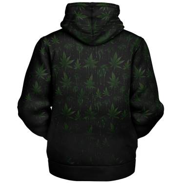Chokefish™ Microfleece Zip-Up Hoodie Cannabis-003-2B